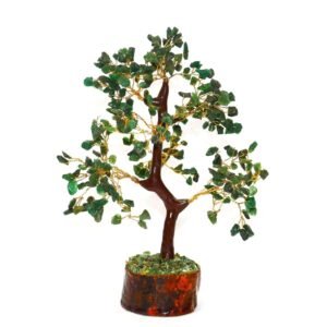 Crystal Tree Good Luck Showpiece for Home Decor Items Crystals Gemstones Bonsai Money Tree for Good Luck, Decoration Gift Item (Green Jade)
