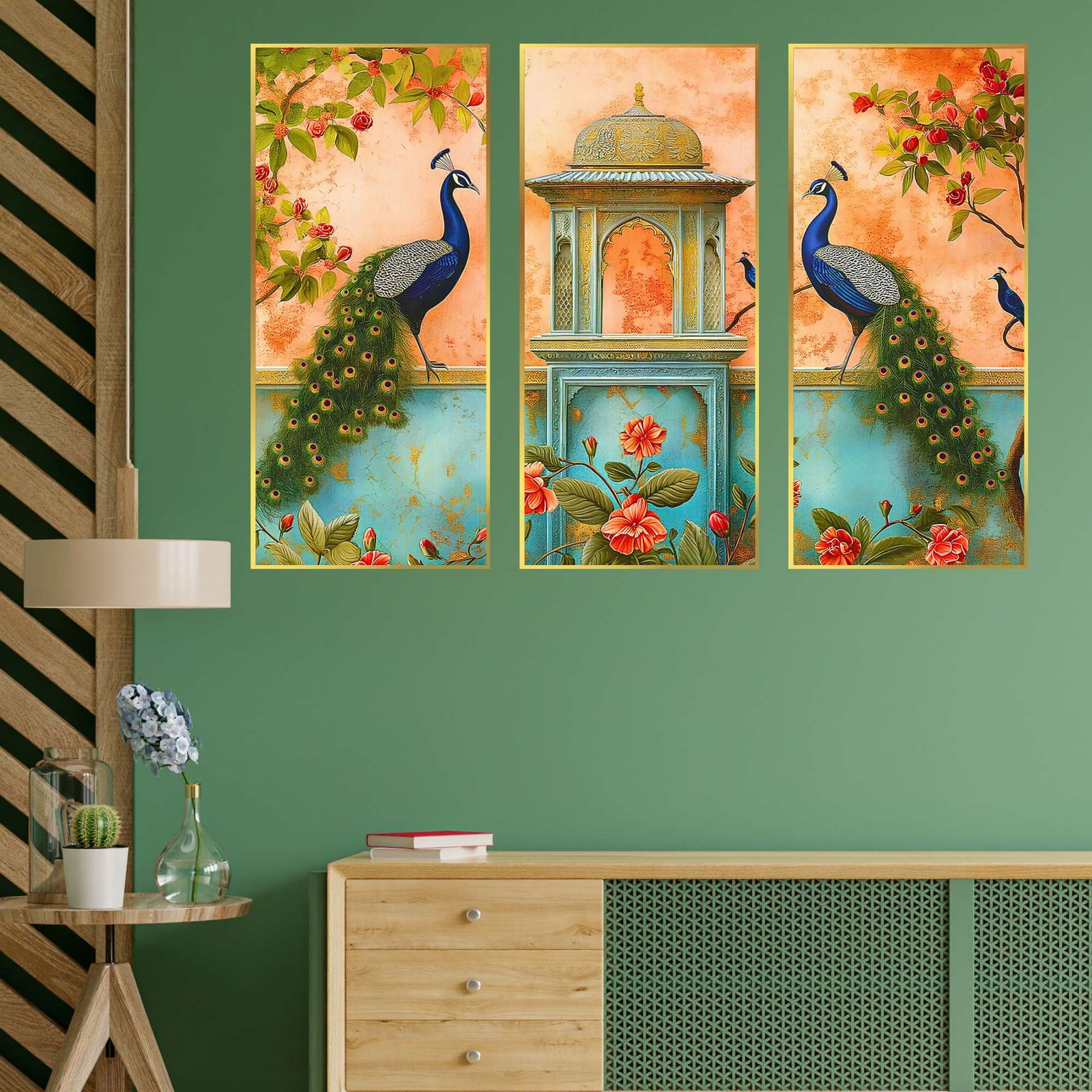 Set of Two Wall Paintings for Wall Dacoration Golden Framed Wall Paintings for Living Room & Bedroom Wall Art for Home Decoration & Office Wall Décor (14x11 inch CH-GD2-22) - Image 2